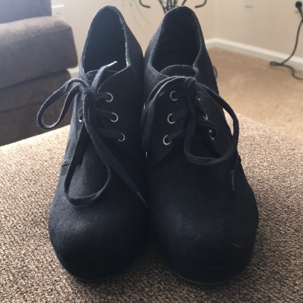 NWOB Black Poppy Heel Boots.